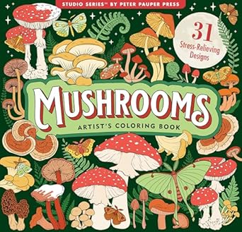 Mushrooms Coloring Book