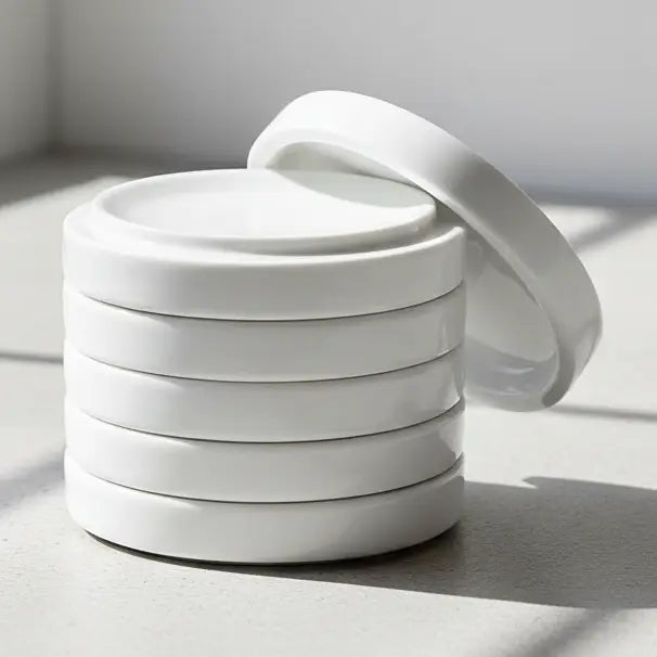 Stacking Porcelain Painting Dishes with Lid, set of 5