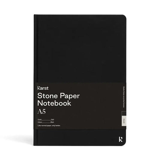 Karst A5 Stone Hardcover Sketchbook; blank (black)