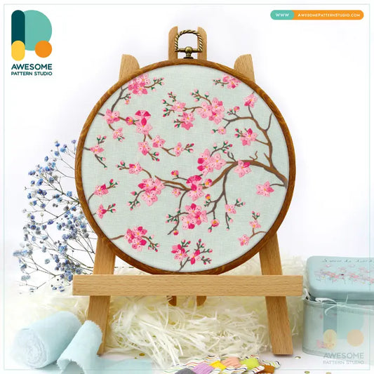 Cherry Blossoms Embroidery Kit