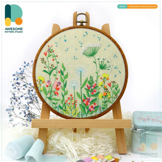 Summer WIldflower Embroidery Kit