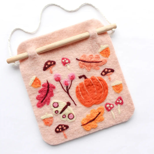 Fall Banner Needle Felting Crafting Kit