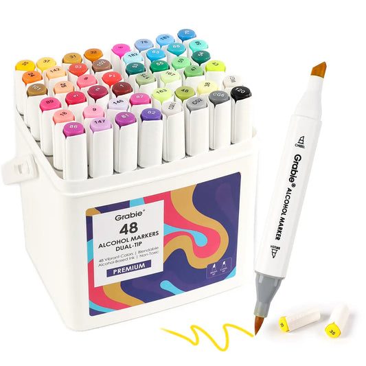Grabie dual tip alcohol-based makers (set of 48)