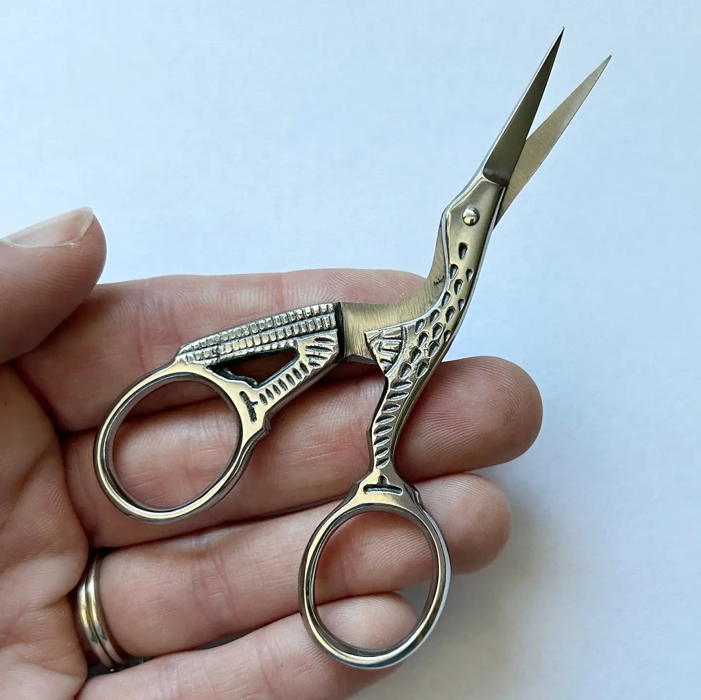 Silver Stork Embroidery Scissors