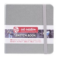 Silver Hardcover Sketchbook, 140gsm, 5x5
