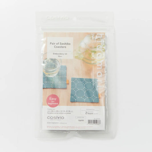 Blue Sashiko Coaster Kit