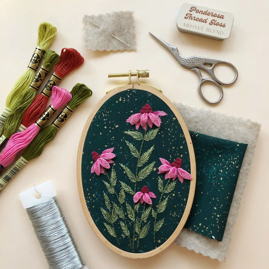 Coneflower Embroidery Kit