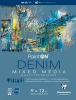 Paint On Mixed Media Pad, 9x12 - Denim