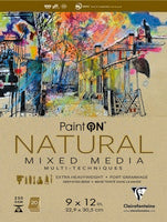 Natural Paint On Mixed Media Pad, 9x12