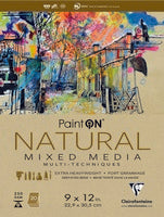 Paint On Mixed Media Pad, 9x12 - Natural