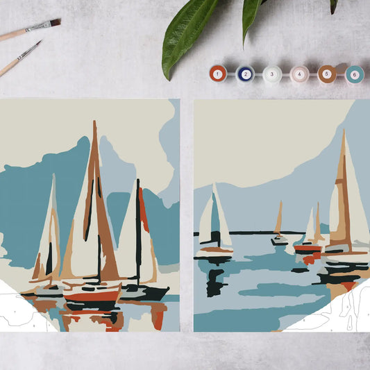 Sailboats - Paint by Number Kit