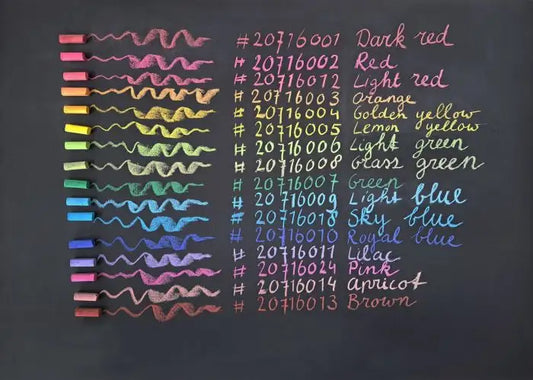 Blackboard Pastel Chalk, 16 colors