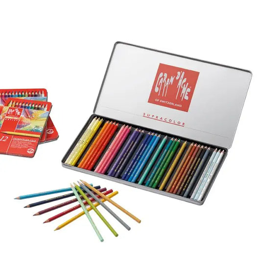 Supracolor Watercolor Pencils, Tin Case - 40 assorted colors