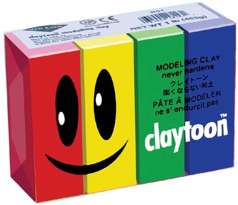 Claytoon Modeling Clay 1Lb 4 Pack Primary Color Set