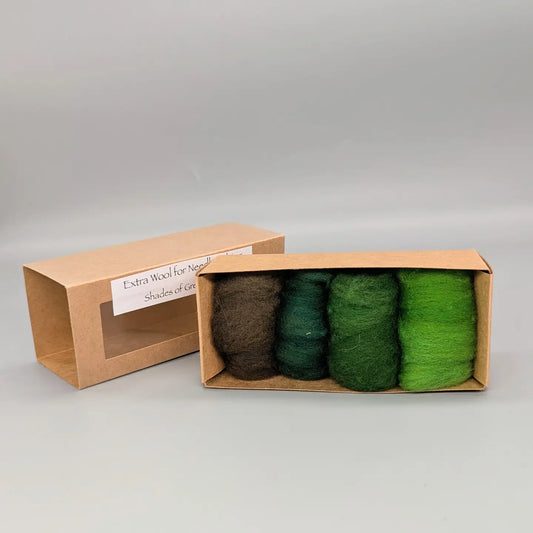 Colorful Roving Small (4 greens)
