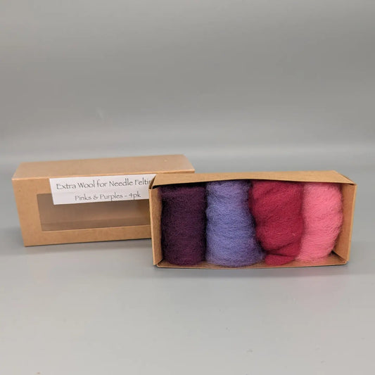 Colorful Roving Small (4 pink hues)