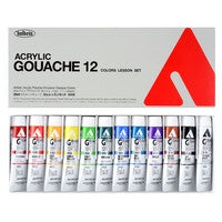 Acryla Gouache Lesson Set, 12 pieces (20ml)