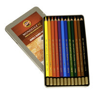 Koh-i-Noor Watercolor Pencils; 12 assorted colors