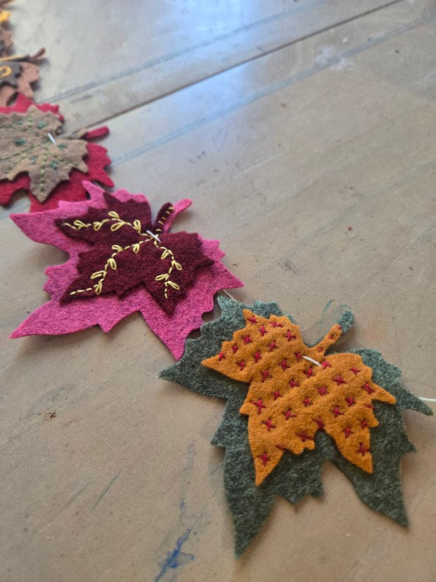 Fall Garland: Embroidery Basics, Oct 24 @ 10am