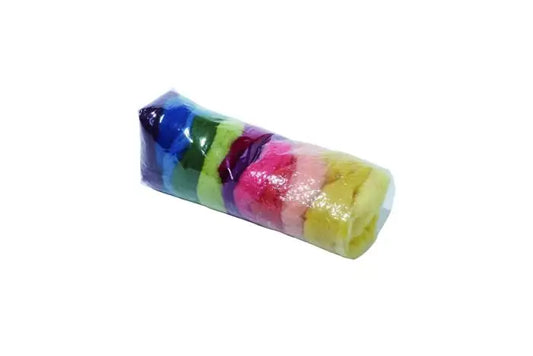 Plant-dyed Felting Wool, 100g - 10 rainbow colors