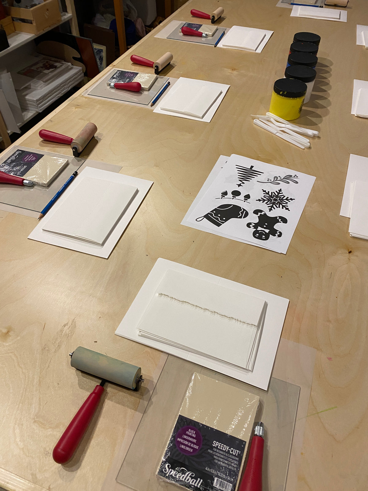Block Printing Winter Cards; Sat, Nov 21 @ 10:00am