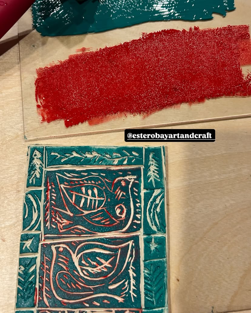 Block Printing Winter Cards; Sat, Nov 21 @ 10:00am