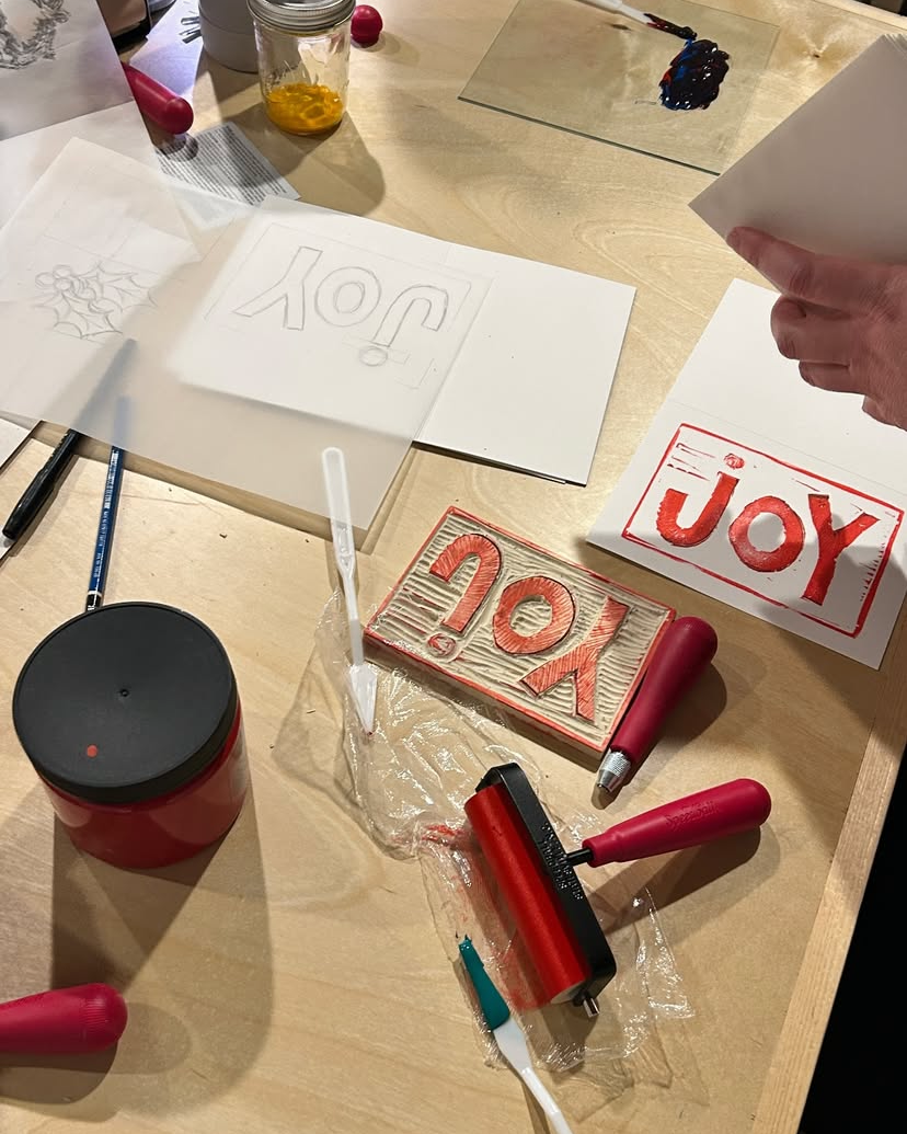 Block Printing Winter Cards; Sat, Nov 21 @ 10:00am
