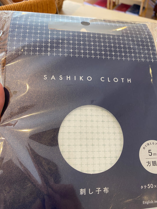 5mm Grid Sashiko grid, white - large panel