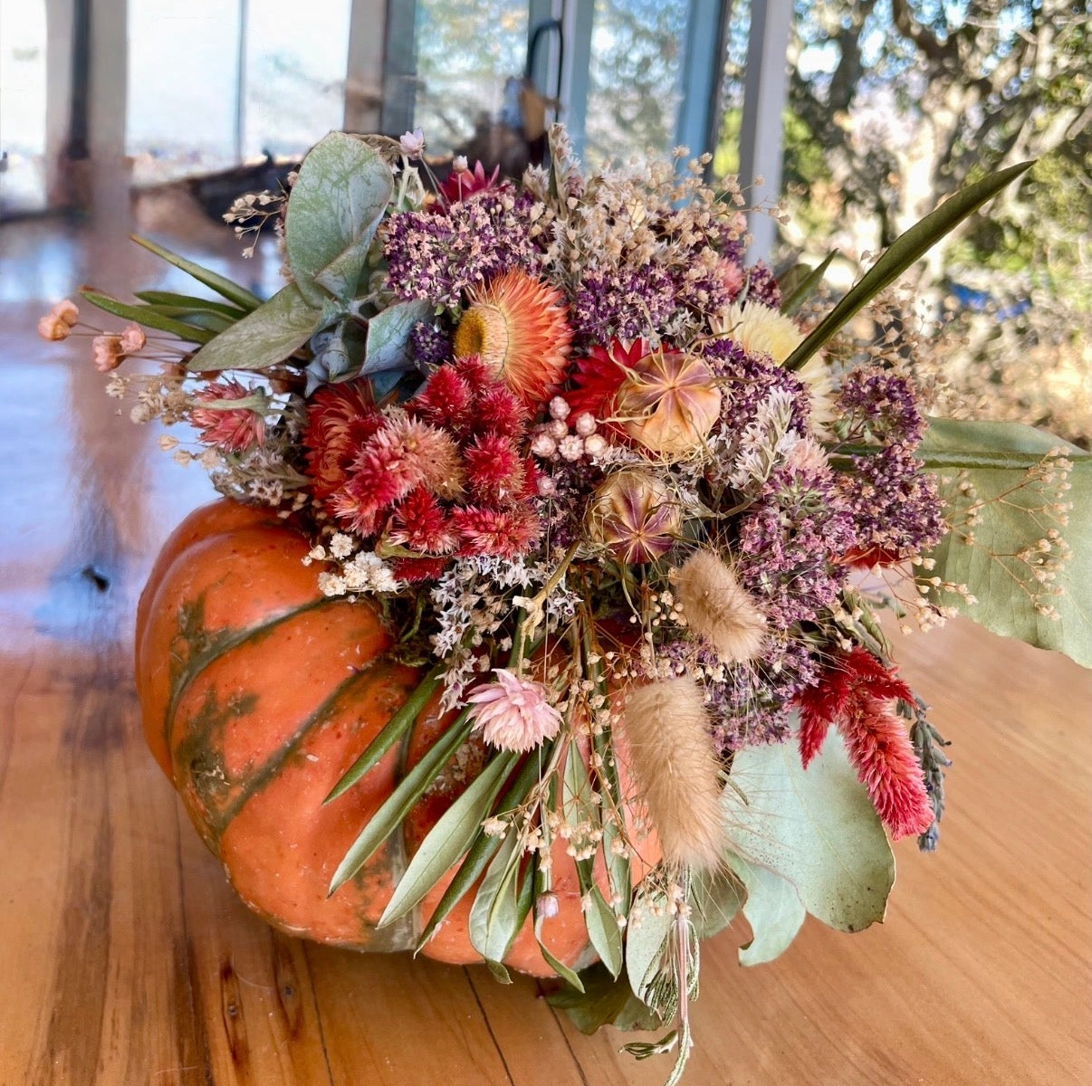 Dried Floral Pumpkin Arrangement; Thur, Oct 22 @ 5:30pm**