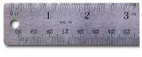 18 inch stainless steel ruler, cork back
