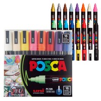 Posca Pc-5M Paint Marker Basic 16 Color Set