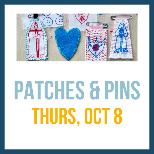 Patches and Pins; Thurs, Oct 8 @ 6:00pm**