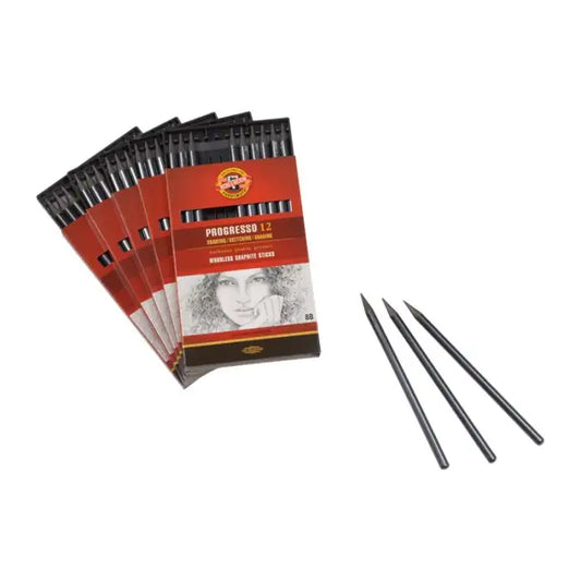 Progresso Woodless Graphite Lacquered Pencils, 2B