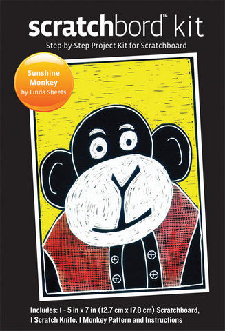 Scratchboard Kit -- Sunshine Monkey