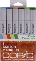 Copic Sketch Marker, 6 piece - Earth Tones