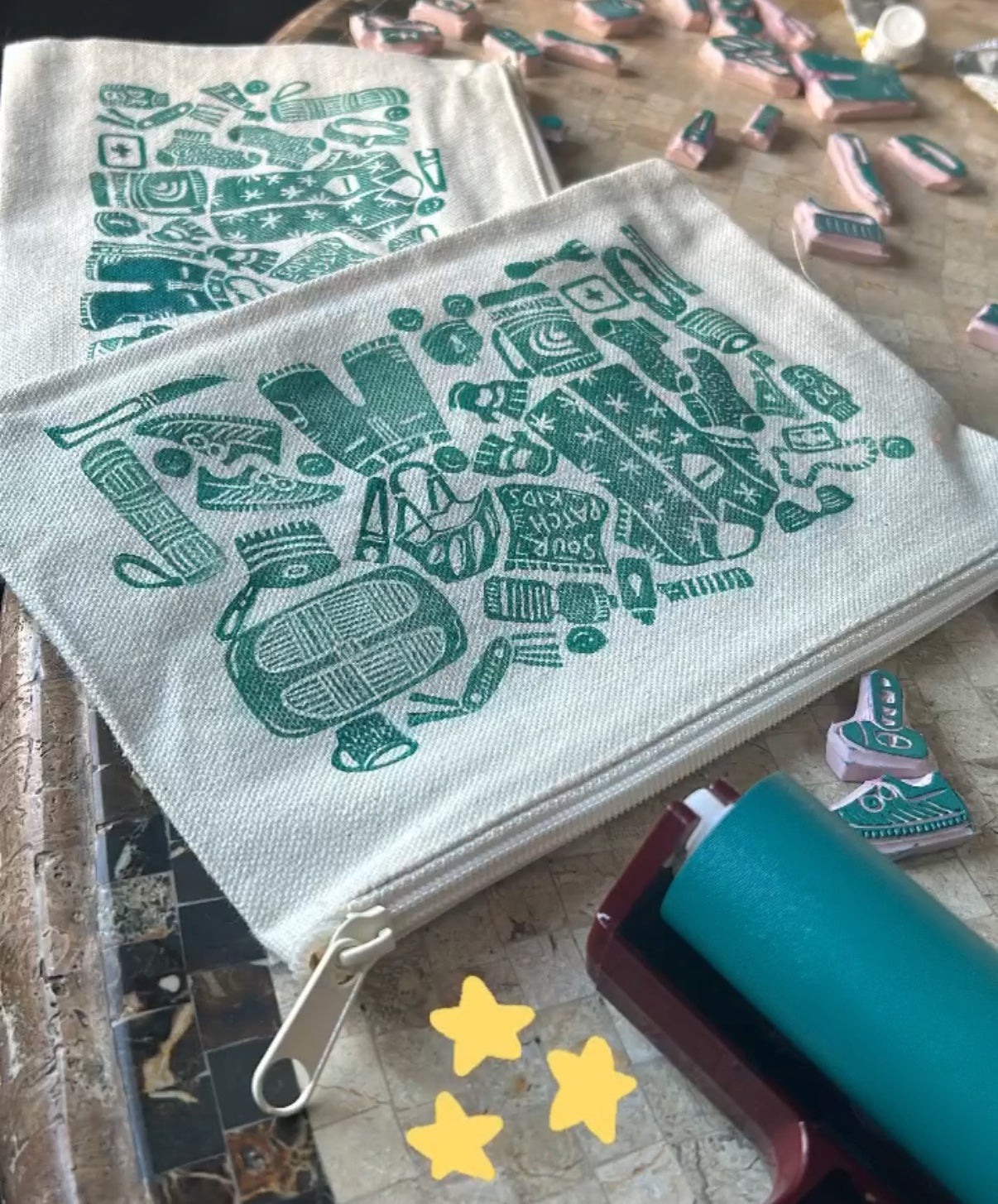 Block Printing: Patterns & Pouches; Apr 9, 6:00pm