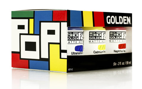 Soflat Matte Acrylic Pop Set, 6 piece