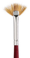 Velvetouch Golden Taklon Short Handle Fan 10/0