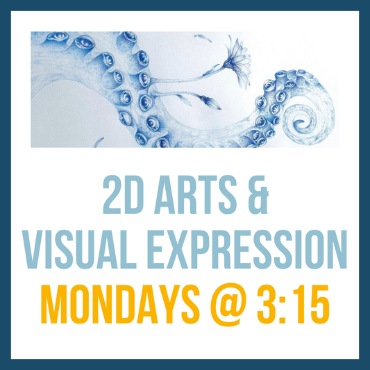 Visual Arts Club, 2nd-6th Grade, Mondays @ 3:15, weekly drop-in