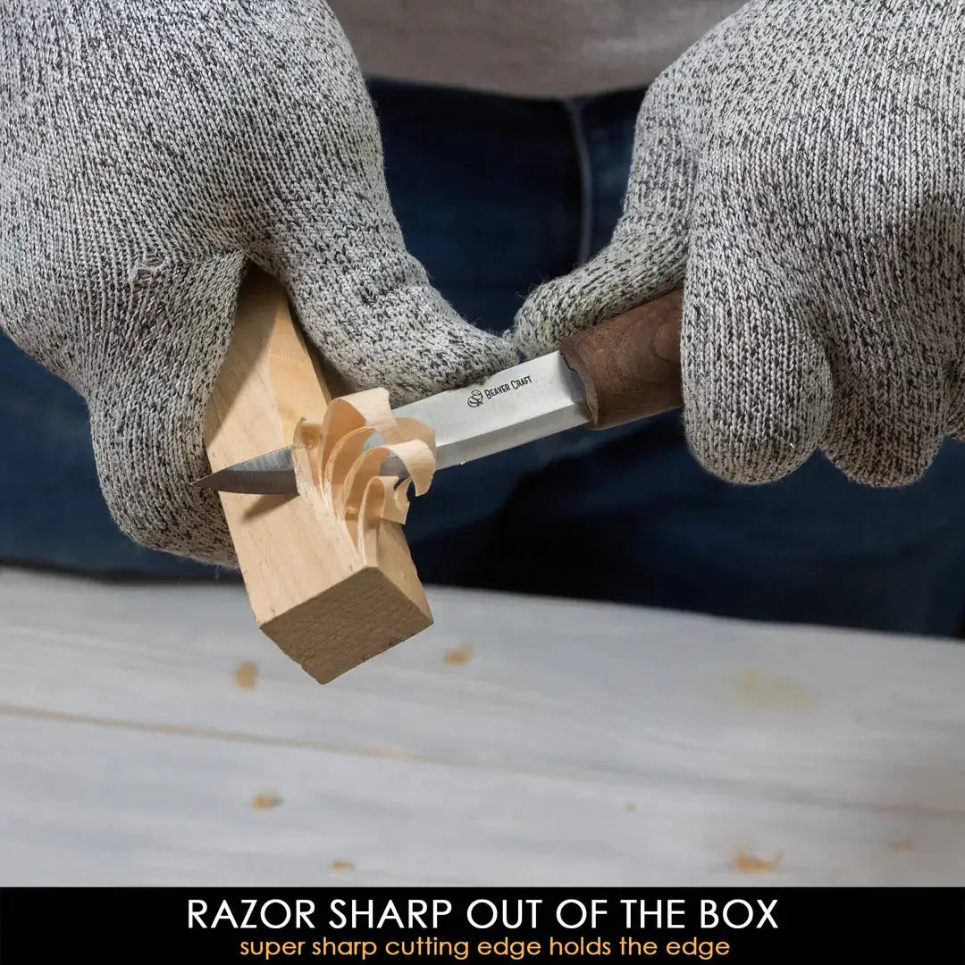 Premium Whittling Set with walnut handles