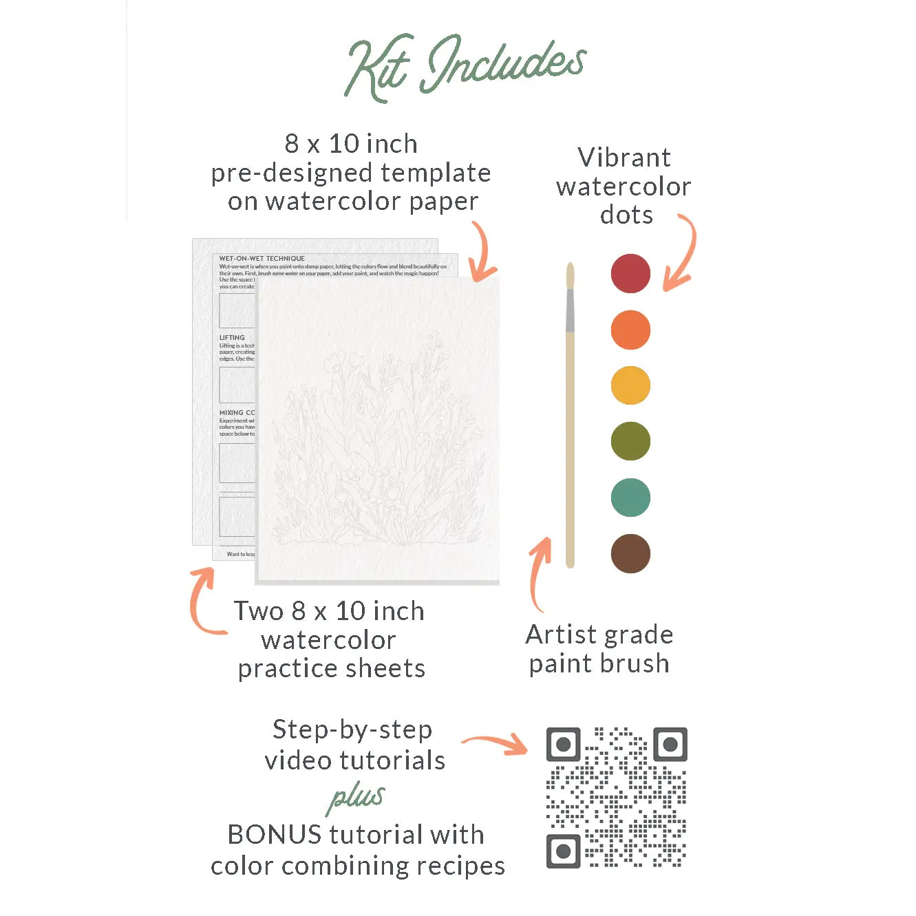 All-in-one Large Watercolor Kit -- Mushrooms