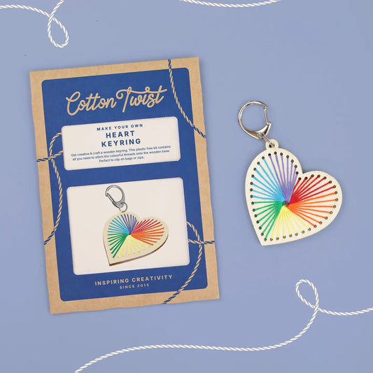 Heart Stitched Key Ring Kit