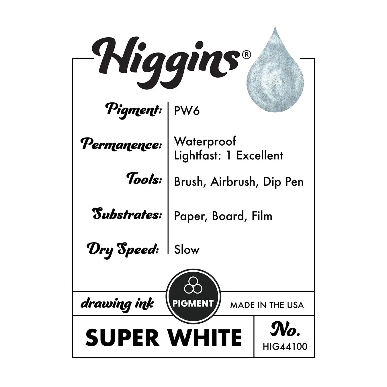 Higgins Super White Ink