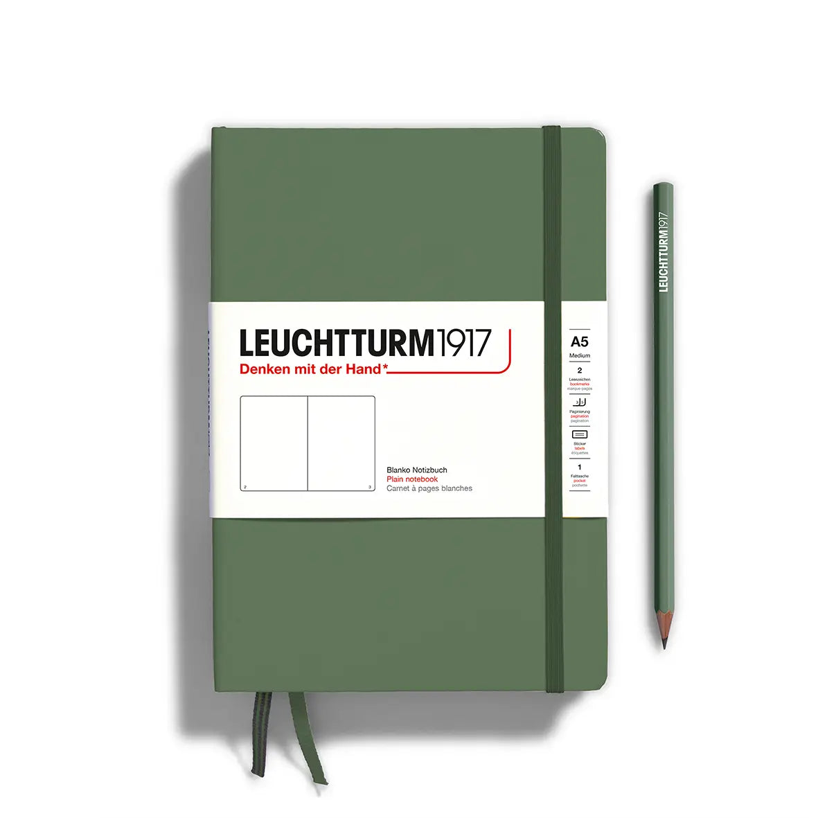 LEUCHTTURM1917 A5 Notebook Hard Cover (blank)