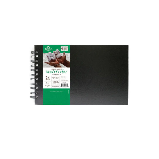 Indigo Art Paper book, 6"x12", 140lb