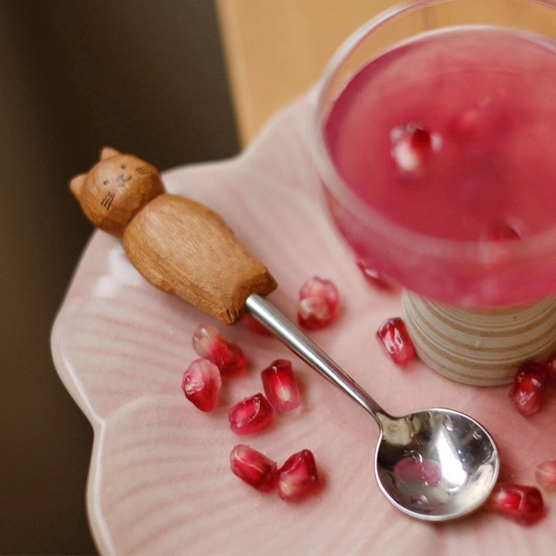 Kitten Spoon hand-carved