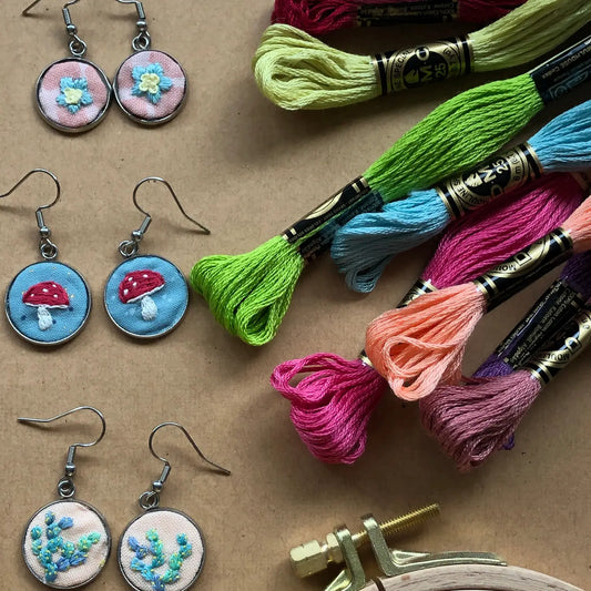 Embroidery Earring Kit (makes 3 pair)