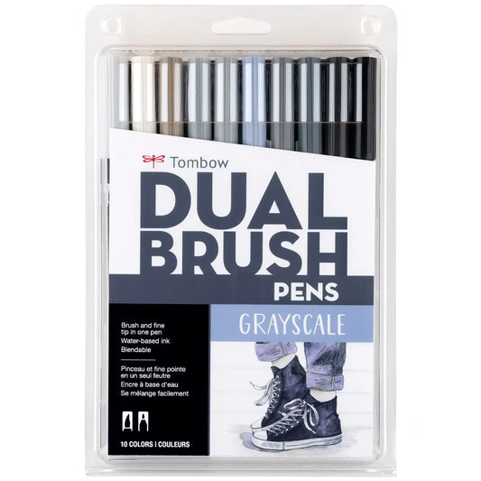 Gray Scale -- Dual Brush Pen, set of 10