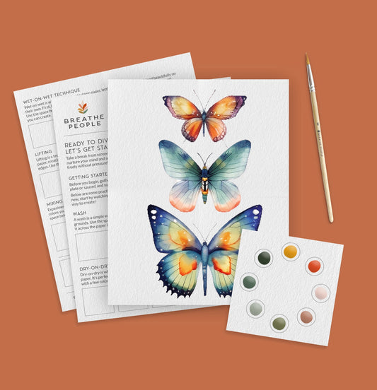 Butterflies: All-in-one Large Watercolor Kit