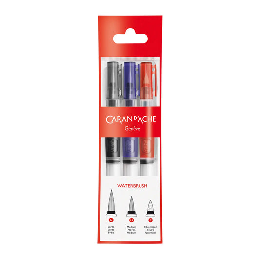 Caran D'Ache Waterbrush; set of 3